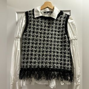 ZARA Blouse & Knit Vest